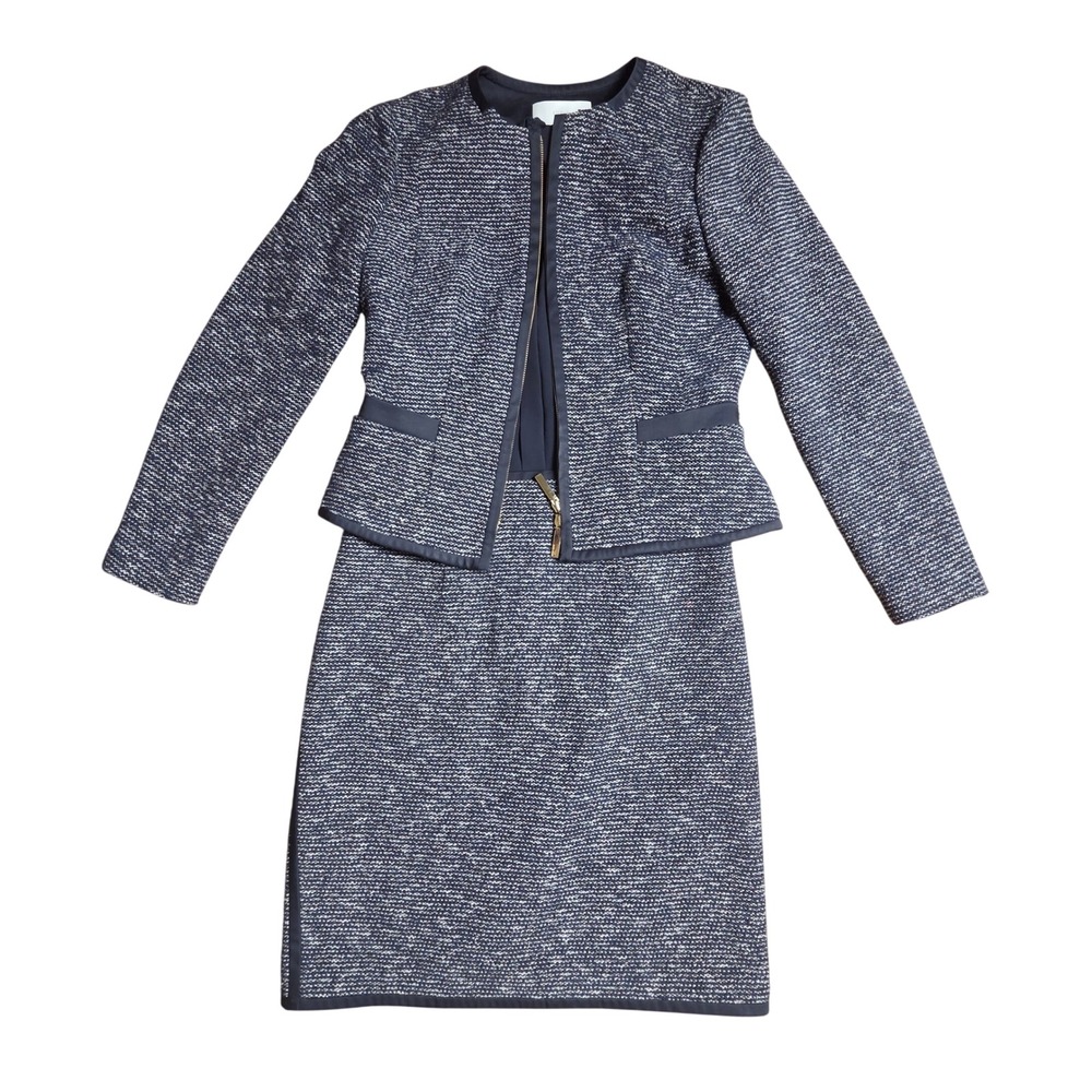 BOSS Hugo Boss Two-Piece Tweed Blazer Dress Suit Set 6 Corpcore Office Siren